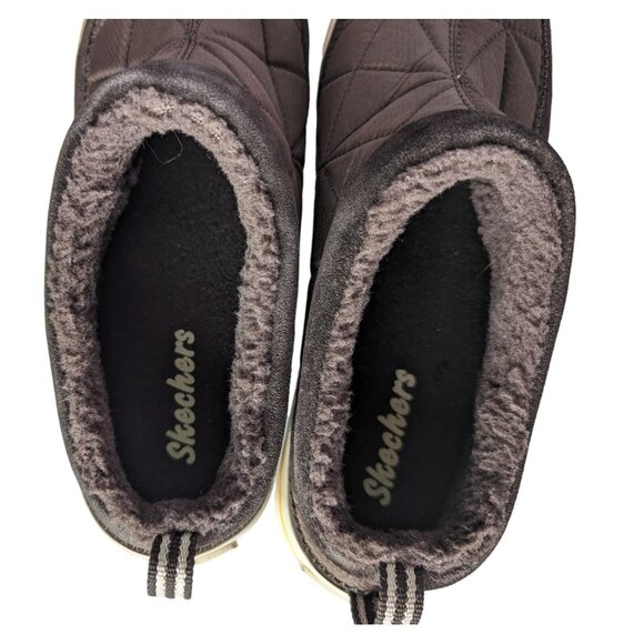 Skechers Chocolate Brown Quilted Slip on Sneaker Women's size 7 - Picture 5 of 7